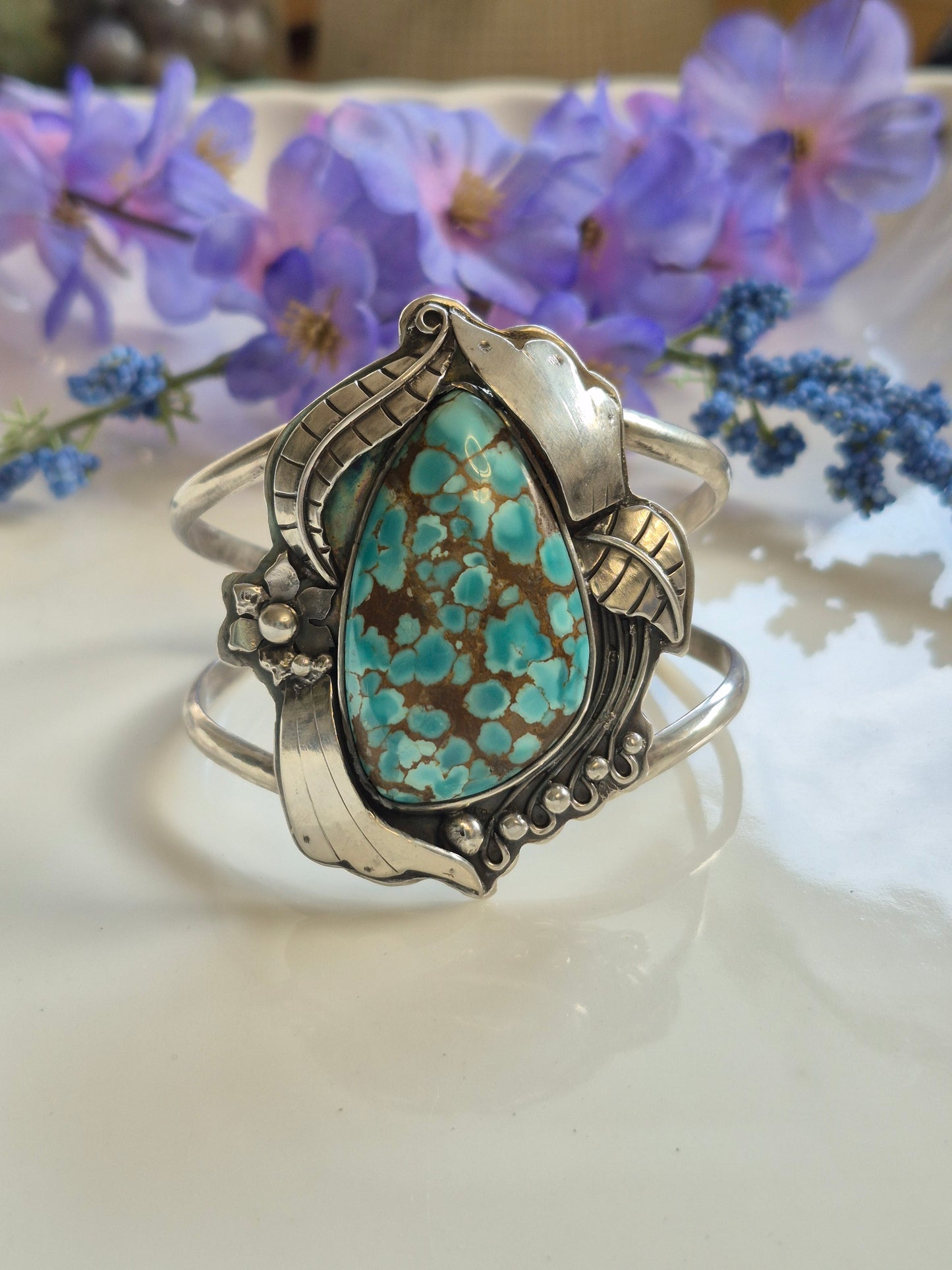 Transitions River Cuff - Sterling Silver and Turquoise