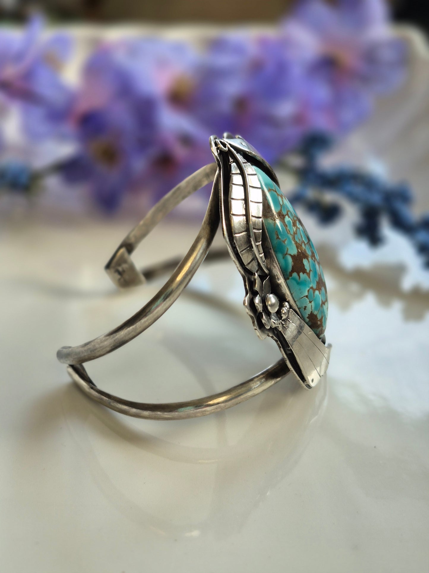 Transitions River Cuff - Sterling Silver and Turquoise