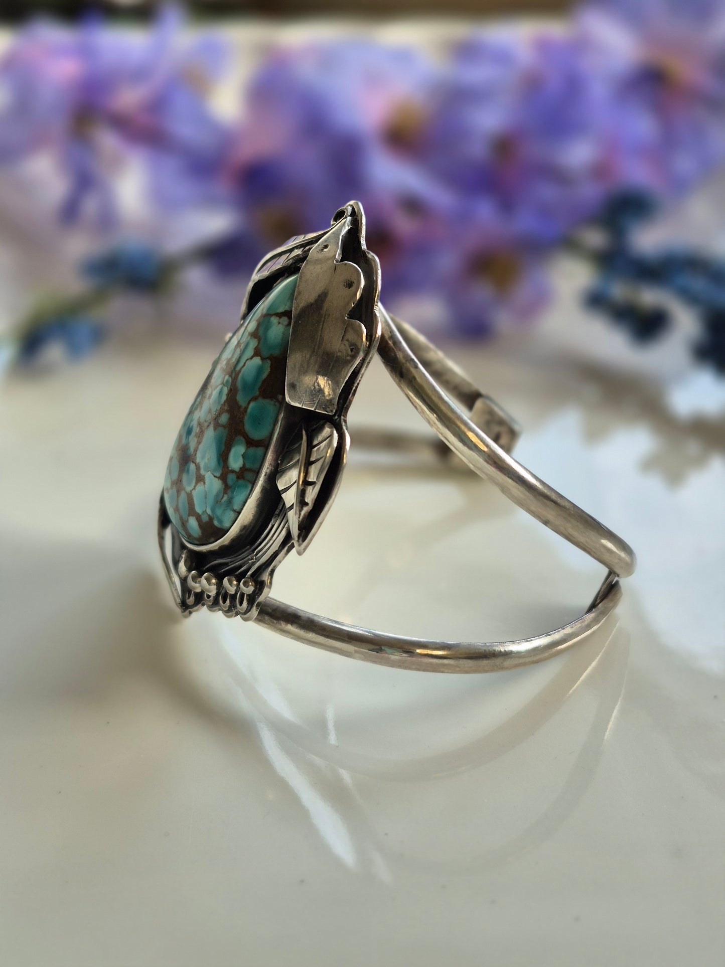 Transitions River Cuff - Sterling Silver and Turquoise