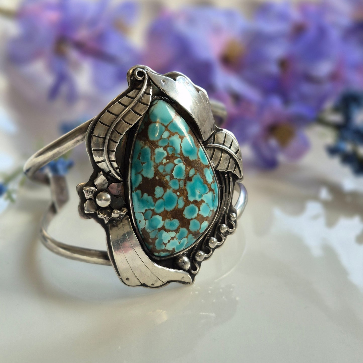 Transitions River Cuff - Sterling Silver and Turquoise