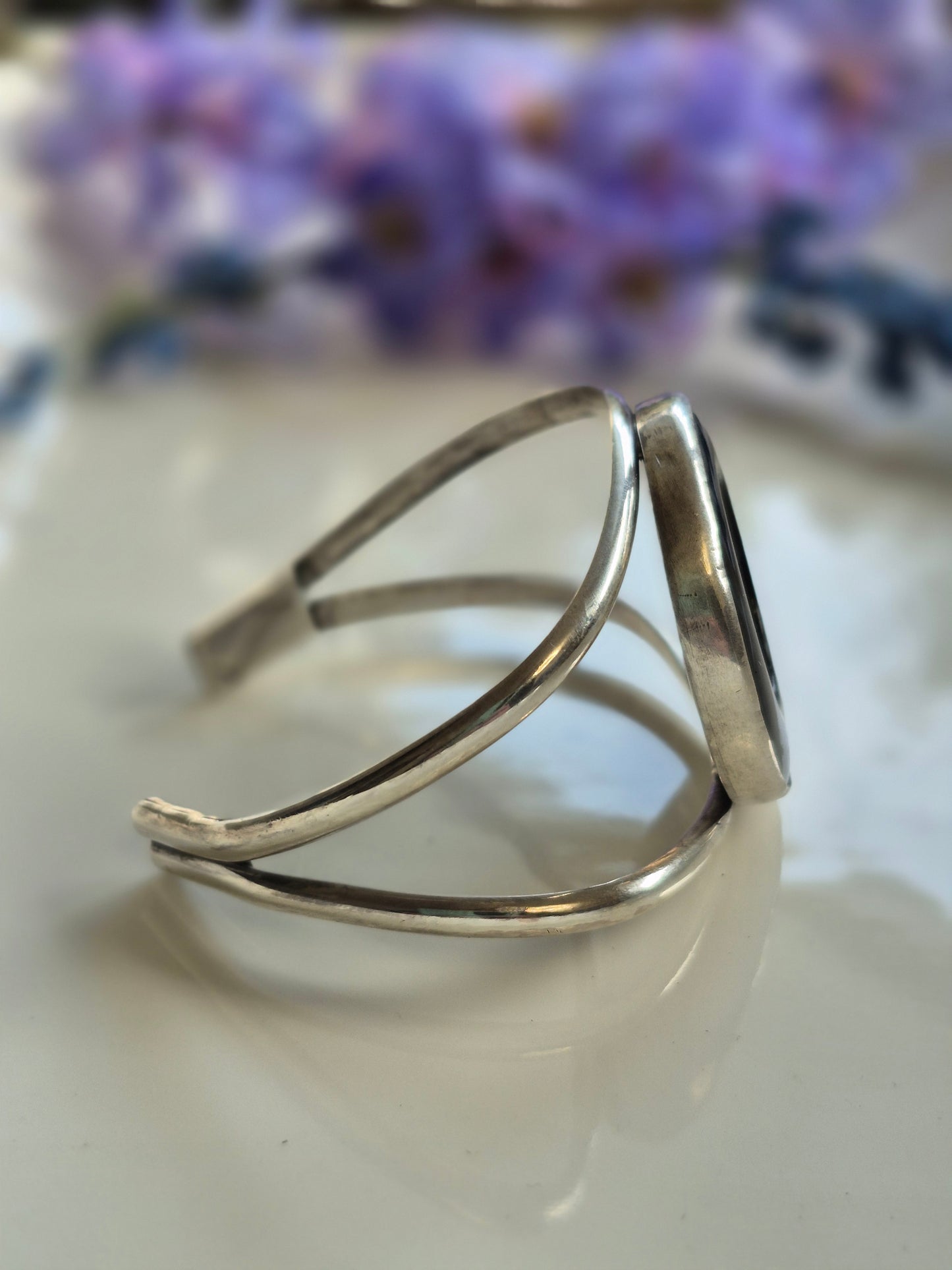 Transitions Shadowbox Cuff - Sterling Silver Black Onyx and Turquoise