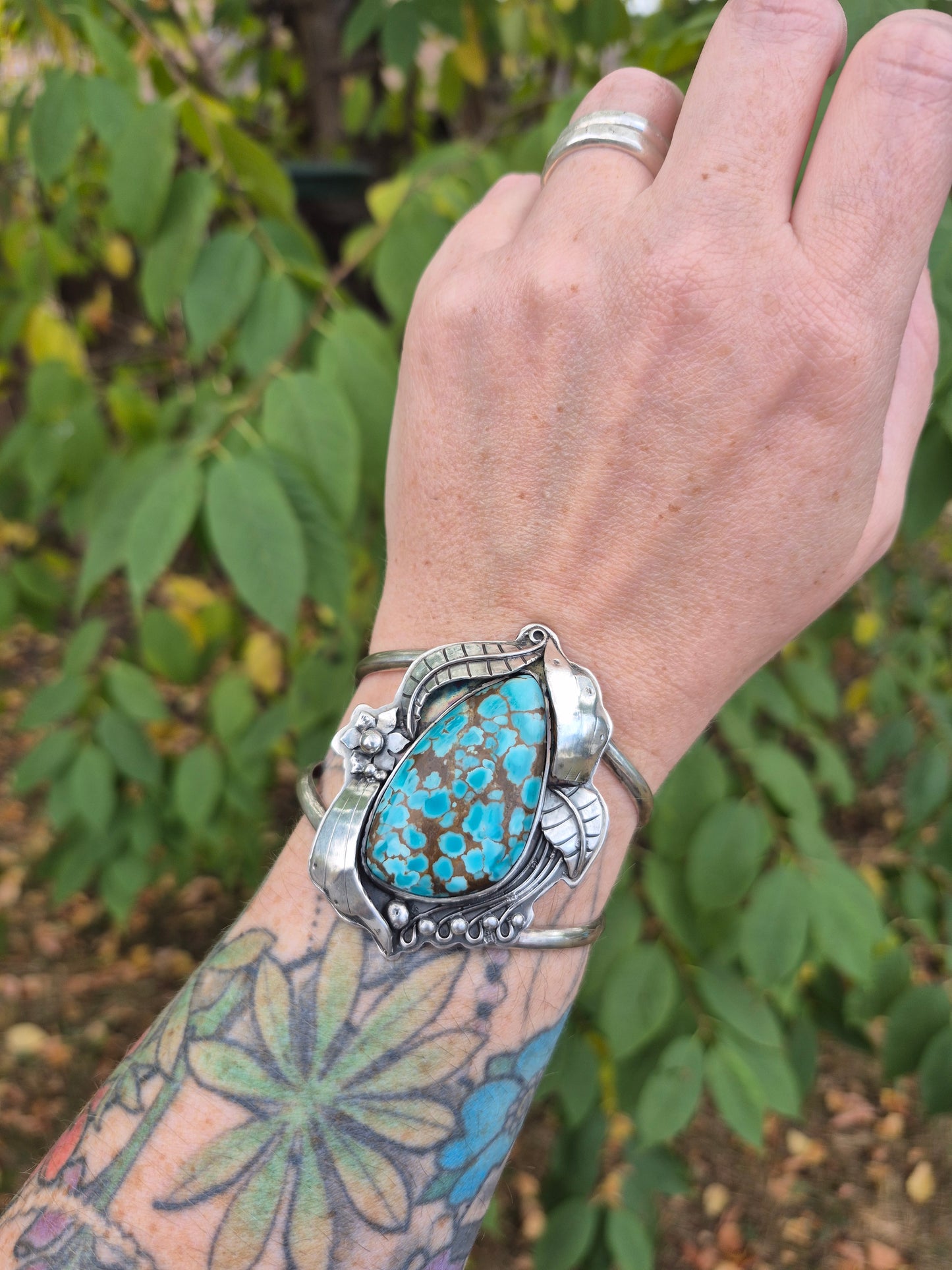 Transitions River Cuff - Sterling Silver and Turquoise