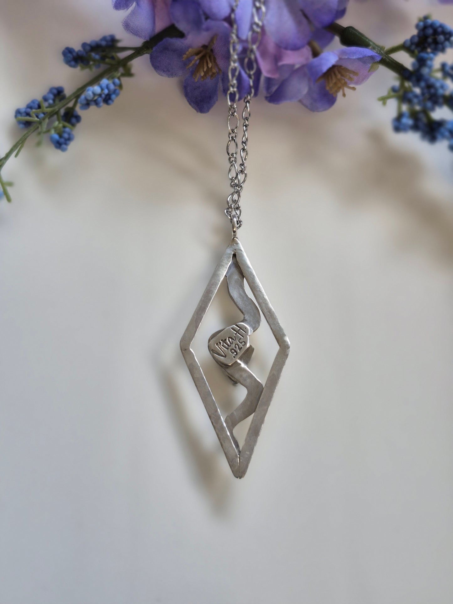 The Serpent’s Heart Necklace – Turquoise & Sterling Silver