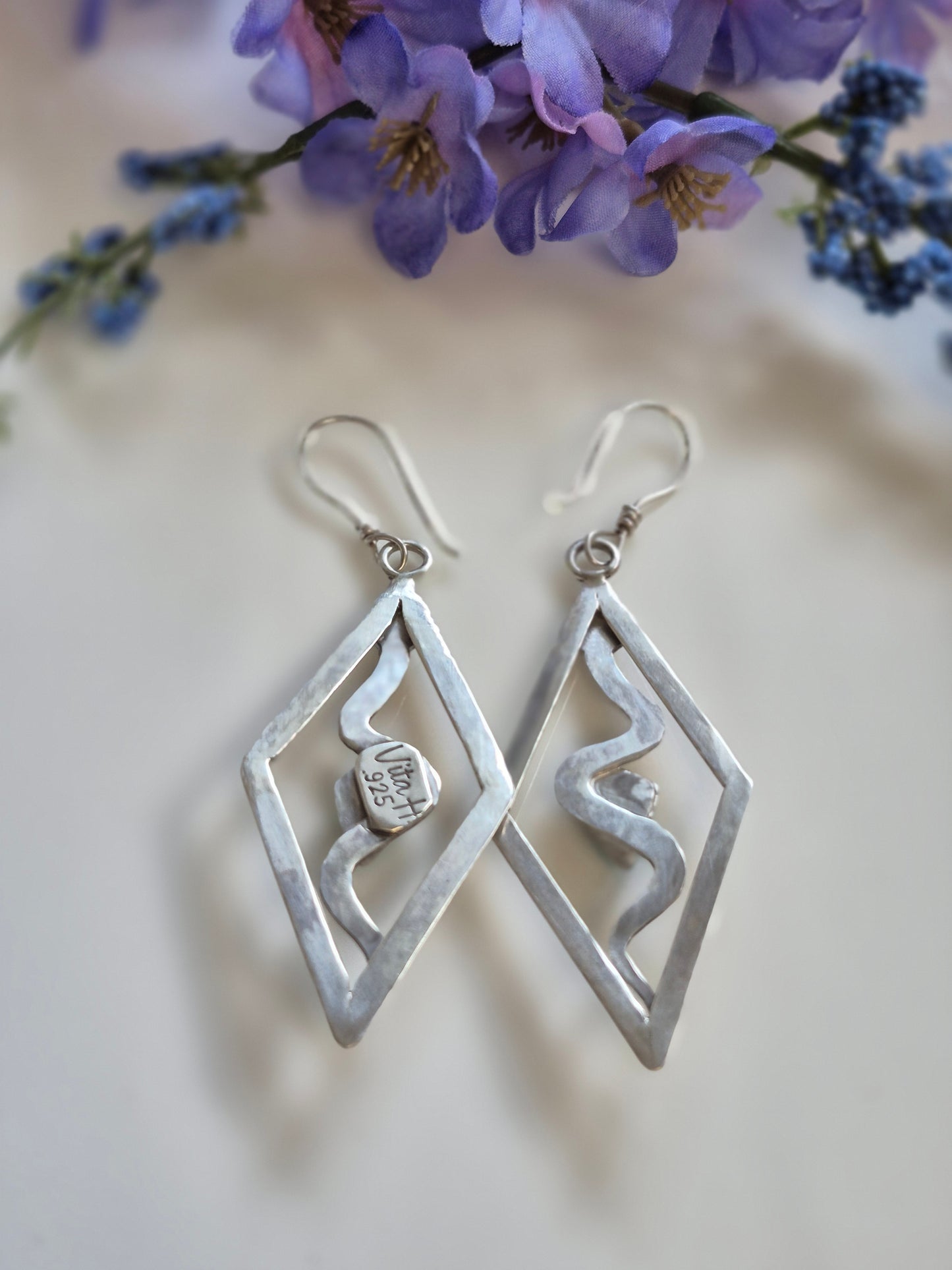 The Serpent’s Embrace Earrings – Turquoise & Sterling Silver