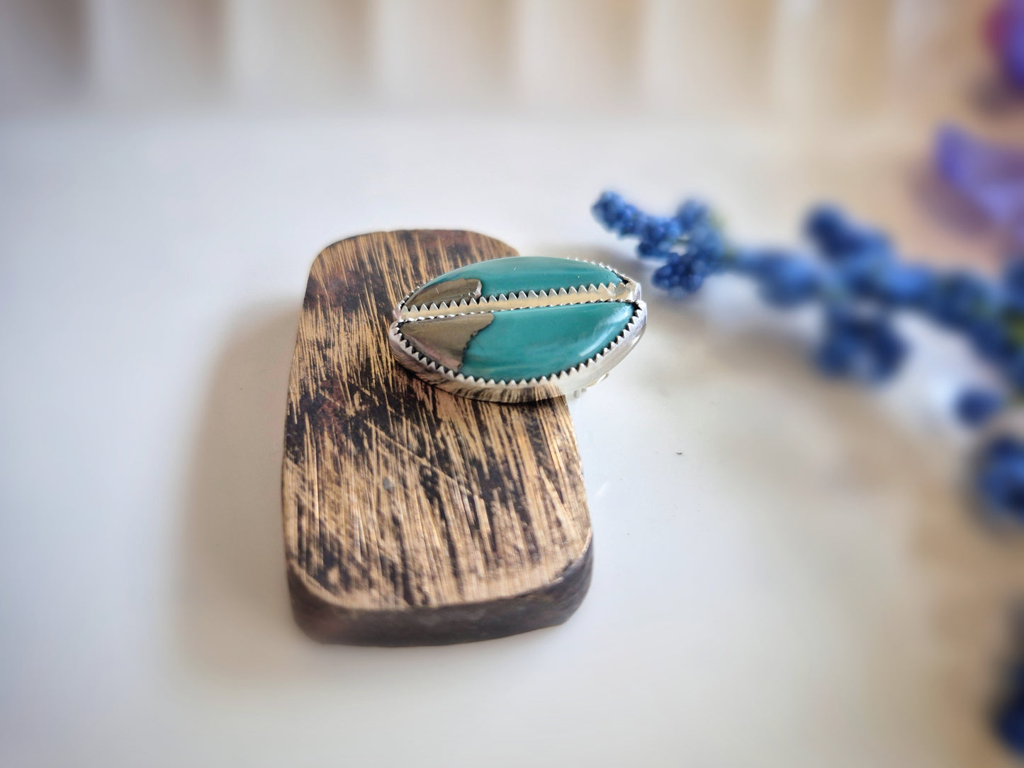 Prairie Grass Earrings – Long Crescent Green Turquoise Studs