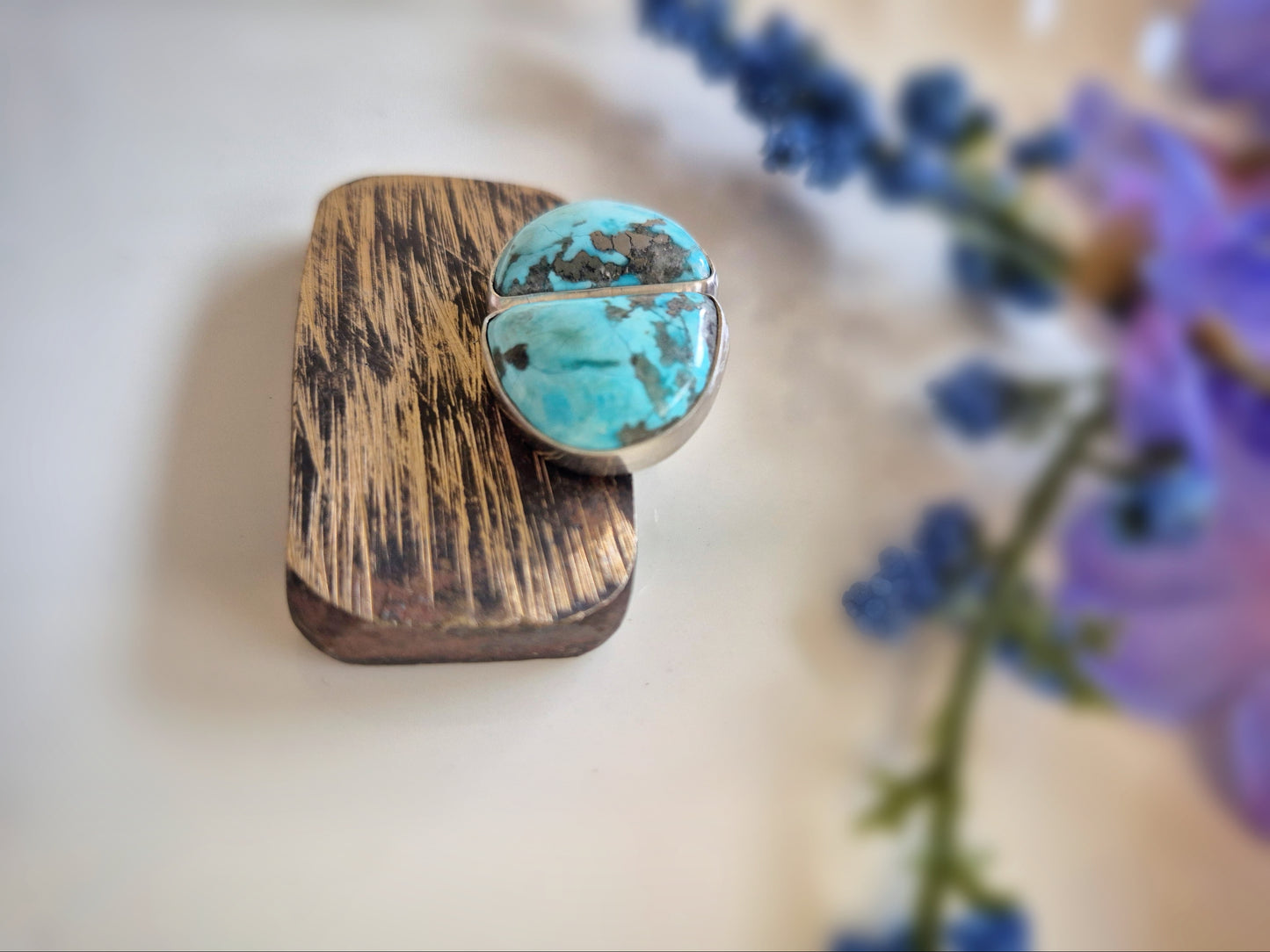 Windy Prairie Sky Earrings – Wide Crescent Blue Turquoise Studs