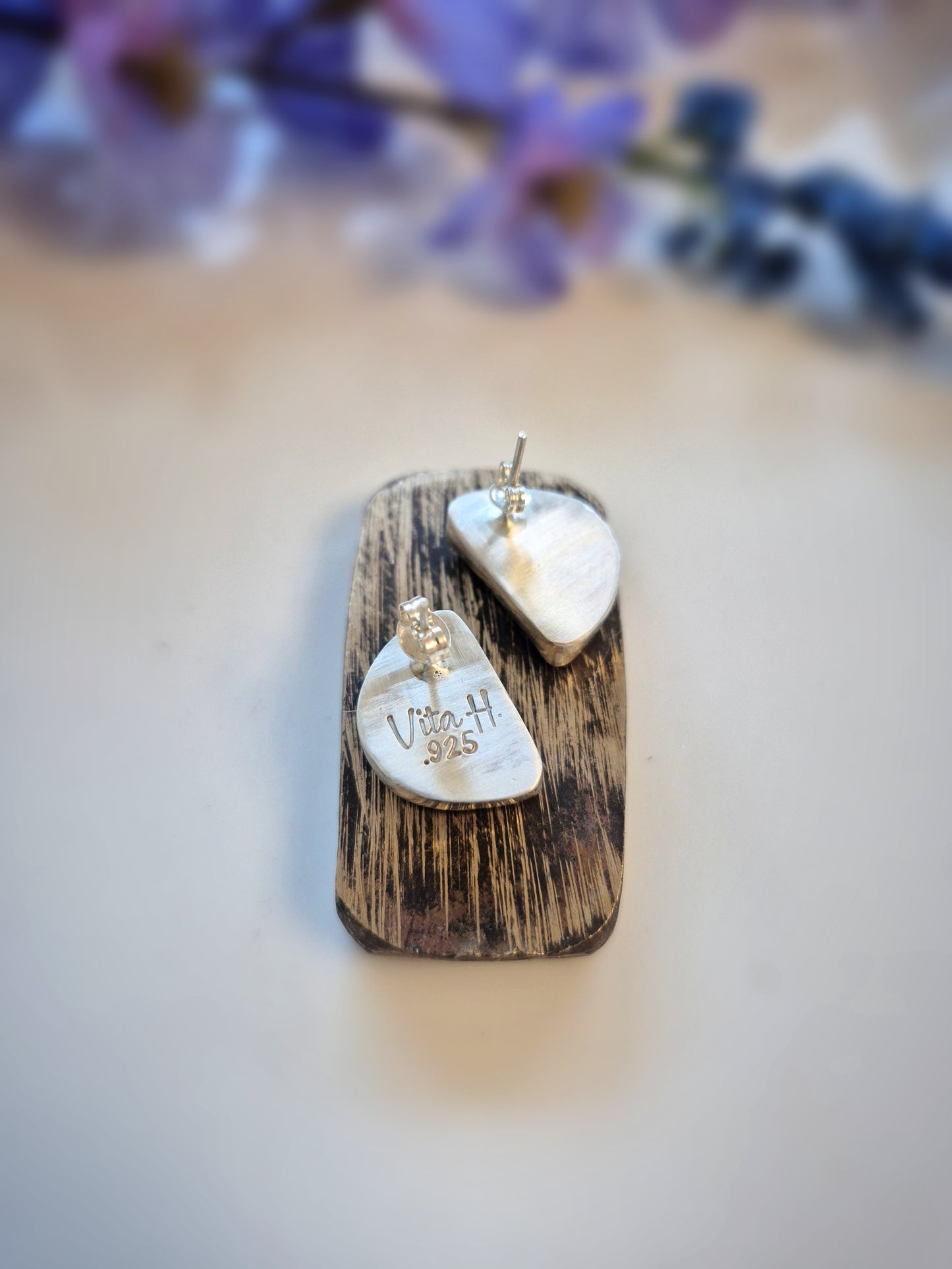 Light Blue Prairie Sky Earrings – Wide Crescent Blue Turquoise Studs