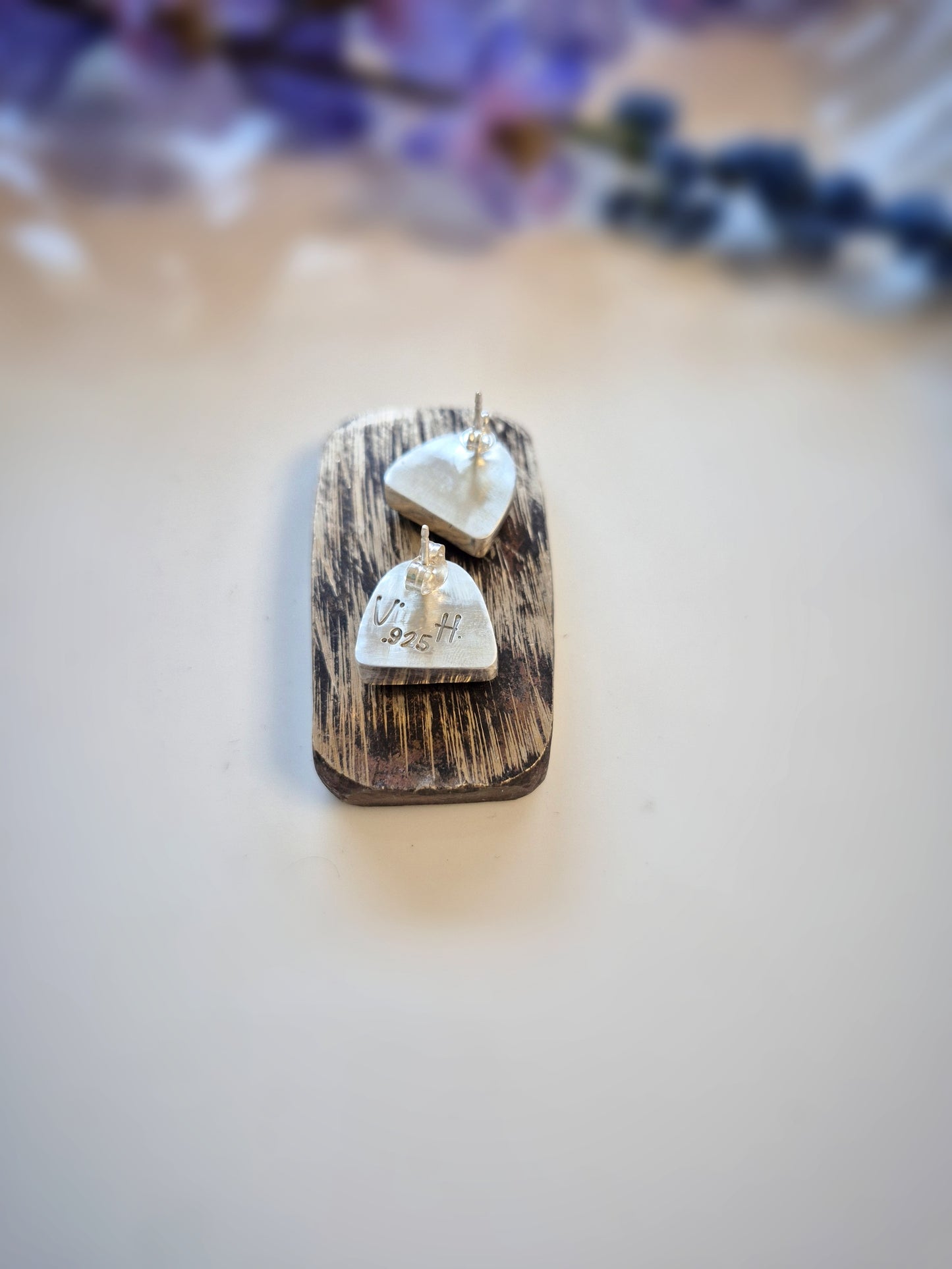 Blue Moon Prairie Earrings – Wide Crescent Blue Turquoise Studs