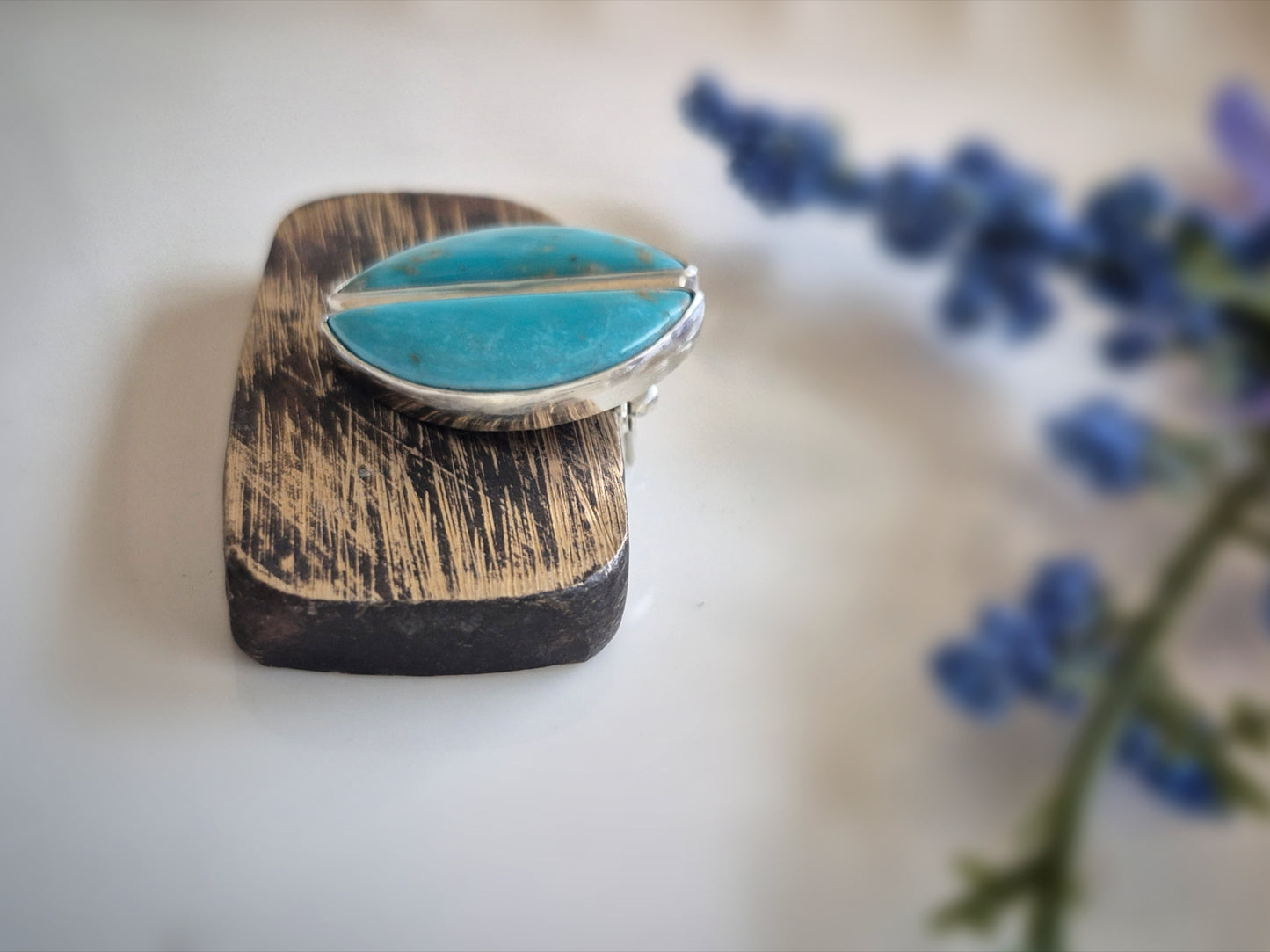 Blue Sky Prairie Earrings – Long Crescent Blue Turquoise Studs