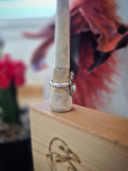 Sovereign Heart Flame Ring - Size 7.5 - Wood Bison Metal